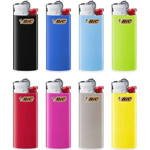 BIC Mini J25 vuursteen aanstekers - willekeurige kleuren - 10 stuks