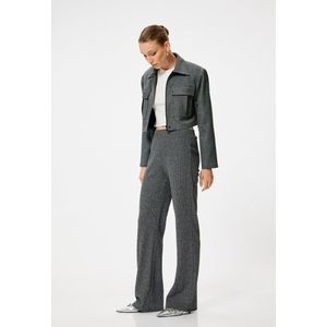 Koton - Broek - Antraciet - Wide Leg - Mid Waist
