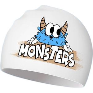 Kinderbadmuts - Kinder siliconen badmuts - Waterdichte cartoon badmuts voor kinderen van 5-12 jaar - Geschikt voor lang en kort haar