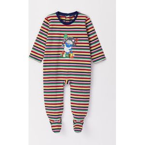 Woody kruippakje baby - unisex - multicolor gestreept - schaap - 222-3-RBF-S/921 - maat 68