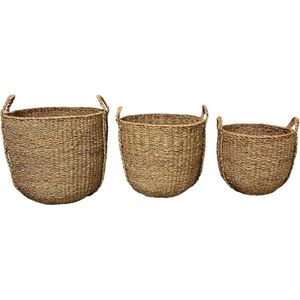 Home Society - Set/3 - Manden - Baskets - Opbergers - Moa - Seagrass