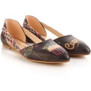 GOBY Sweet Bite Slingback Flats – Handmade – Vegan Leer – Dames – Maat 37