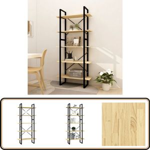 vidaXL Boekenkastenset - Massief Grenenhout - 2 stuks Boekenkast - Bibliotheek - Hout - Industrieel Design - Vintage Stijl