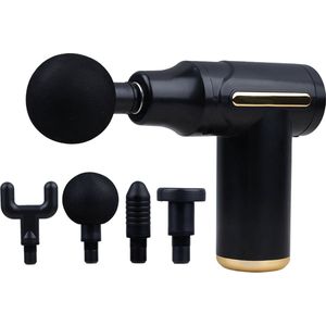 Zoem - Massage gun - Massage Apparaat - Massage pistool - incl. 4 opzetstukken - Draadloos -Variabele snelheid - 6 standen - Zeer solide kwaliteit - Vaderdag - Cadeau