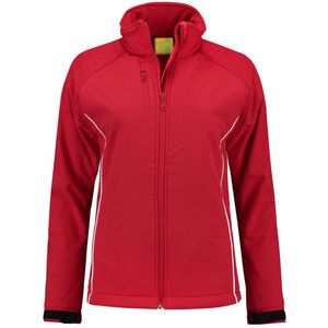 Lemon & Soda Softshell jacket voor dames in de kleur rood in de maat XXL.