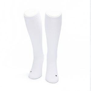WeirdoSox - Compressie sokken - Knie hoogte - Steunkousen voor vrouwen en mannen - 1 paar - Wit 35/38 - Ideaal als compressiekousen hardlopen - compressiekousen vliegtuig
