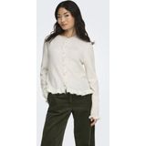 JDY - Vest - O-hals - Lange Mouwen - Knoop en Lussluiting - Ruches - Knit Fit