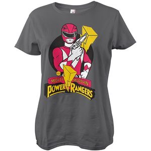 Power Rangers Damen Red Ranger Pose Girly Tee DarkGrey-S