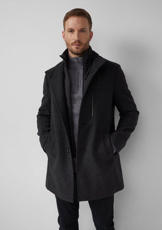 s.Oliver - Outdoor-Mantel - Lange Jas - Wolmix