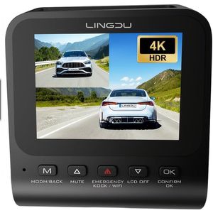 4K Dual Lens Dashcam – Auto Camera – Videorecorder – Rijveiligheid Camera – Parkeercamera – 4K+1080P Resolutie – Nachtzicht Met HDR/WDR – Zwart