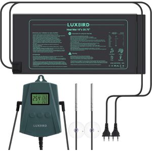 Verwarmingsmat voor Zaailingen met Thermostaat - IP67 Waterdicht, 25 x 50 cm, Automatische Temperatuurregeling, 21 W