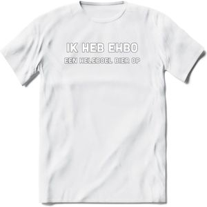 Ik heb ehbo Bier T-Shirt | Unisex Kleding | Dames - Heren Feest shirt | Drank | Grappig Verjaardag Cadeau tekst | - Wit - M