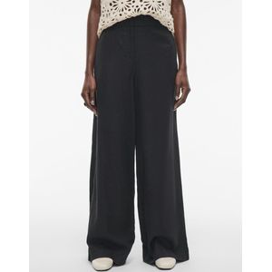 Rouge Edit - Rousummer HW WF Trouser - Zwarte Pantalon - Hoge Taille - Dames