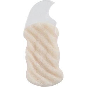 100% natuurlijke konjac sponsen in langgolvig wit, zacht en geschikt voor gezicht en lichaam voor een milde en effectieve reiniging