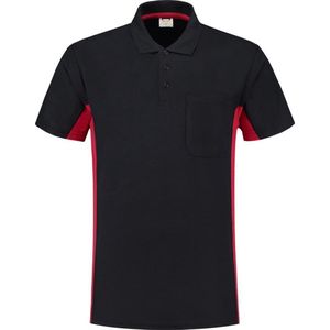 Tricorp Poloshirt Bi-Color - Workwear - 202002 - Navy-Rood - maat 7XL