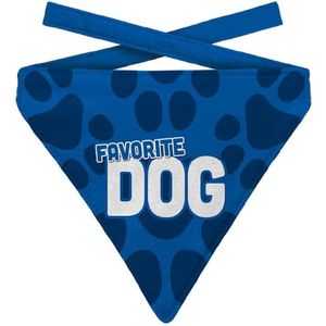 Plenty Gifts Hondenhalsdoek Favorite Dog Blauw Polyester Maat L