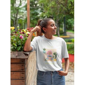 Shirt - Proud plant mom - Wurban Wear | Grappig shirt | Planten | Unisex tshirt | Vaas | Bloempot | Tuinset | Gereedschapsset | Kweekbak | Wit