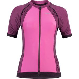 UYN Activyon Biking Dames Fietsshirt Met Korte Mouwen Violet Roze Zwart