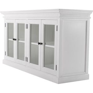 Halifax dressoir met 4 glazen deuren, wit.