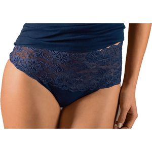 Nina von C dames taille slip kant - Biologisch katoen - 46 - Blauw