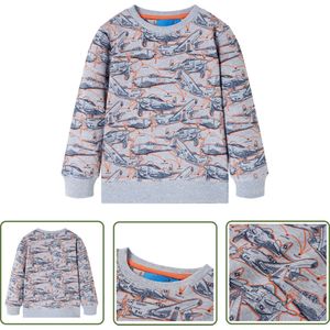 vidaXL Meisjestrui - Kindertrui - Kindertrui 92 gemêleerd grijs - Jongenstrui - Babytrui - Wintertrui