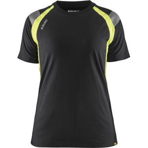 Blaklader 3402-1030 Dames T-shirt Visible - Marine/High Vis Geel - M