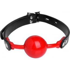 XR Brands - Master Series - The Hush Gag Silicone Comfort Ball Gag - Red