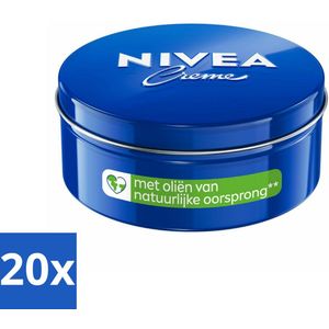 20 x NIVEA - Bodycrème - Klassieke Crème - Natuurlijke oliën - 250 ml - NIVEA Crème - Huidverzorging - Bodycrème - Hydraterende Crème - Eucerit