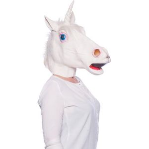 Folat - Hoofdmasker Wit Unicorn (1 Stuks)