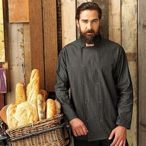 Denim chef's jacket, Kleur Black Denim, Maat XXL