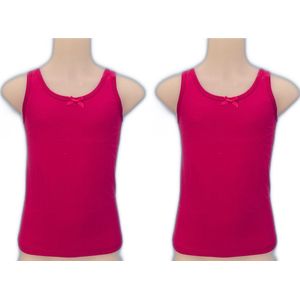 meisjes Hemdje 2-stuks fuchsia 128/134