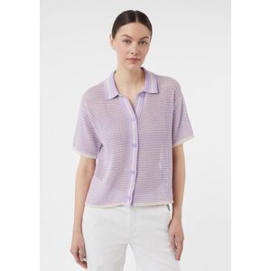 comma - Strickjacke - Vest - Katoen - Luchtig met Korte Mouwen