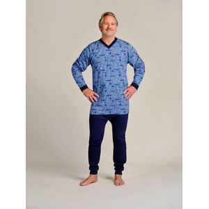 Dessin hansop | Heren | Rugritssluiting | lange mouw en lange pijp | Marine | XXXL