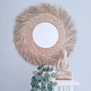 Spiegel Sea Breeze - Gevlochten Zeegras - 75cm diameter - Riet - Rotan - Boho - Ibiza - Beach - Smith Premium®