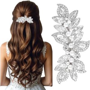 Elegante Sprankelende Haarspelden met Parel - Haaraccessoires voor Bruiloft en Feesten