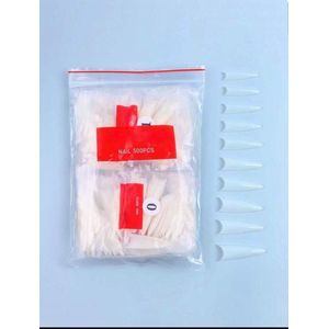 Nageltips | Nepnagels | Kunstnagels | Plaknagels | Verlenging | Wit | Beige | Acrylnagels | Gelnagels | Stiletto | Coffin | Ballerina | 500 stuks