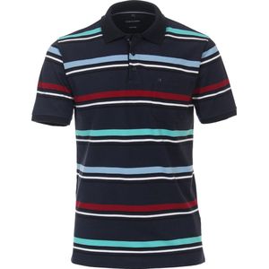 CASA MODA comfort fit heren polo - blauw - Maat: M