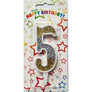 Verjaardagstaart kaarsjes – Cijfer 5 - Happy Birthday kaars – verjaardags kaars – gekleurde kaarsje – taartdecoratie – feest - taartversiering – feestartikel – verjaardagscadeau - taartaccesoires