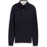 Tom Tailor - STRUCTURED MIX KNIT TROYER - Heren Trui - Blauw - Regular Fit