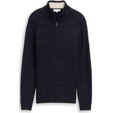 Tom Tailor - STRUCTURED MIX KNIT TROYER - Heren Trui - Blauw - Regular Fit