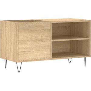 vidaXL - Platenkast - 85x38x48 - cm - bewerkt - hout - sonoma - eikenkleurig