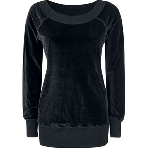 Forplay Velvet Sweater Dames Sweatshirts - zwart - S