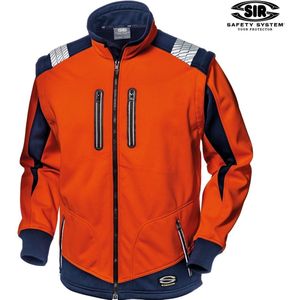 SIR SAFETY STARFLEX Hi Vis Reflecterend Softshell Werkjas HEREN Veiligheidsjas Oranje Blauw - Waterafstotend - Ademend - Afneembare Mouwen