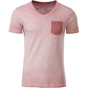 Fusible Systems - Heren James and Nicholson Slub T-Shirt (Roze)