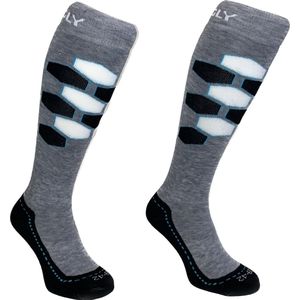 Hingly Skisokken HexaSki Grijs-Zwart 39-42