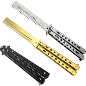 Ibenzoa® Drie Stuks Opvouwbare Vlinderkam voor Haarstyling in Zilver, Goud en Zwart