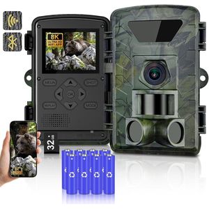 Wildcamera - Bewegingssensor camera - Nachtzicht - Dieren spotten - Boscamera - Buiten camera - Wildlife observeren - Beveiligingscamera natuur - Jachtcamera - Onopvallende camera - Buitenobservatie - Natuurfotografie - Dierensporen vastleggen - Time