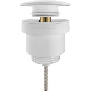 Clickwaste Afvoerplug - Leoni Clis - Messing - Mat Wit