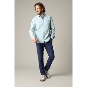 DEELUXE Klassieke herenoverhemd van chambray-katoen met lange mouwen XL