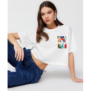 Trendyol TWOSS23TS00369 Volwassenen Vrouwen T-shirt - Wit - S